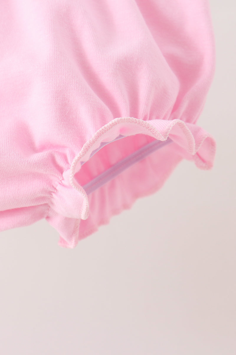 Prayer Embroidery Ruffle Bloomer Set