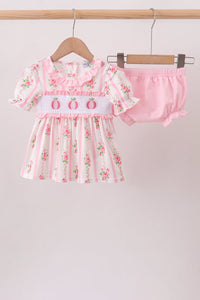 Pumpkin Embroidery Ruffle Bloomer Set