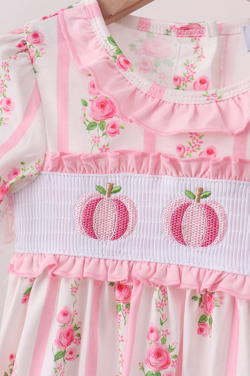 Pumpkin Embroidery Ruffle Bloomer Set