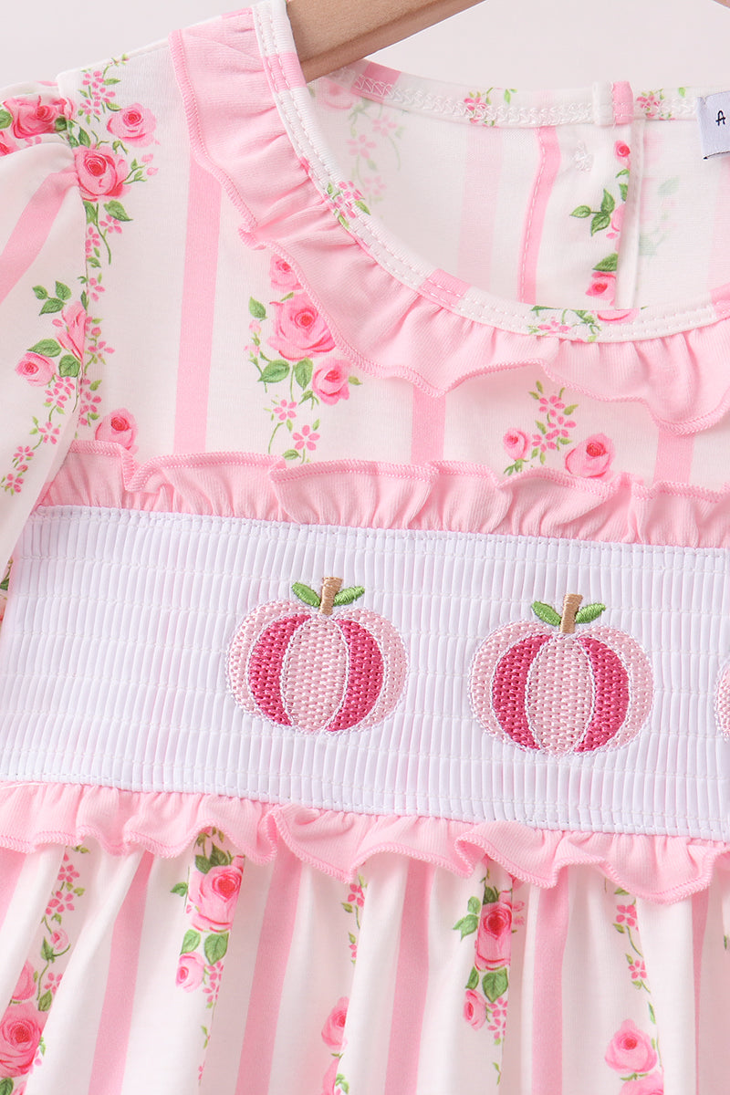Pumpkin Embroidery Ruffle Shorts Set