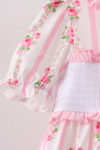 Pumpkin Embroidery Ruffle Shorts Set