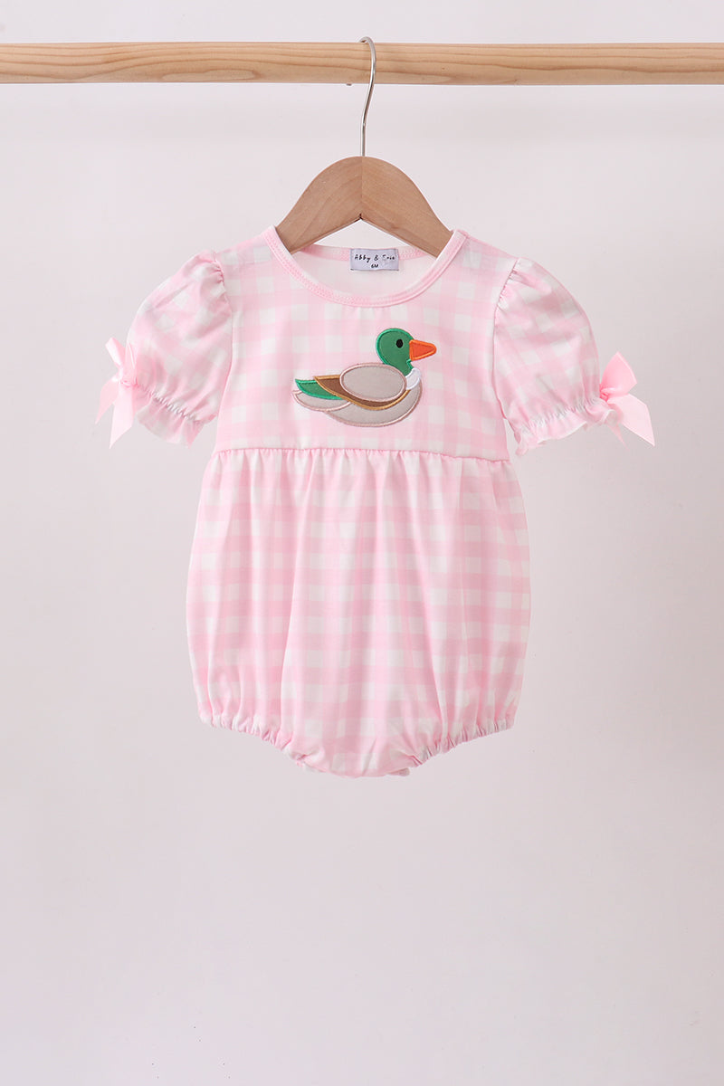 Mallard Applique Gingham Bubble