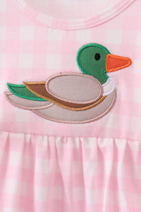 Mallard Applique Gingham Bloomer Set