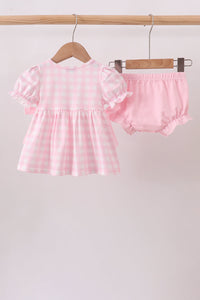 Mallard Applique Gingham Bloomer Set