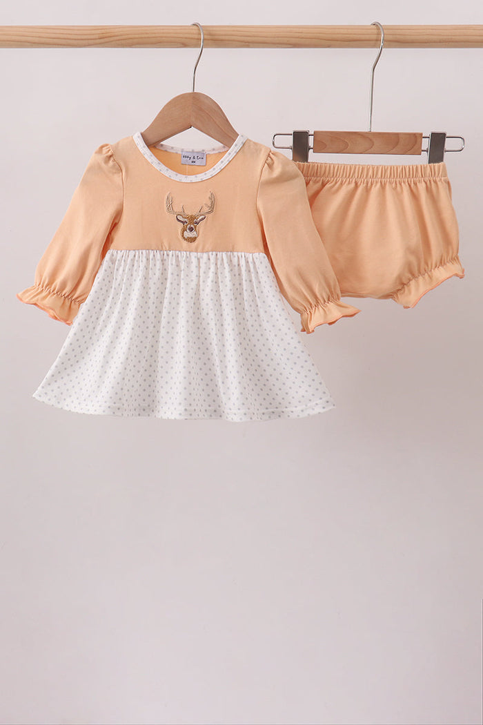 Deer Embroidery Bloomer Set