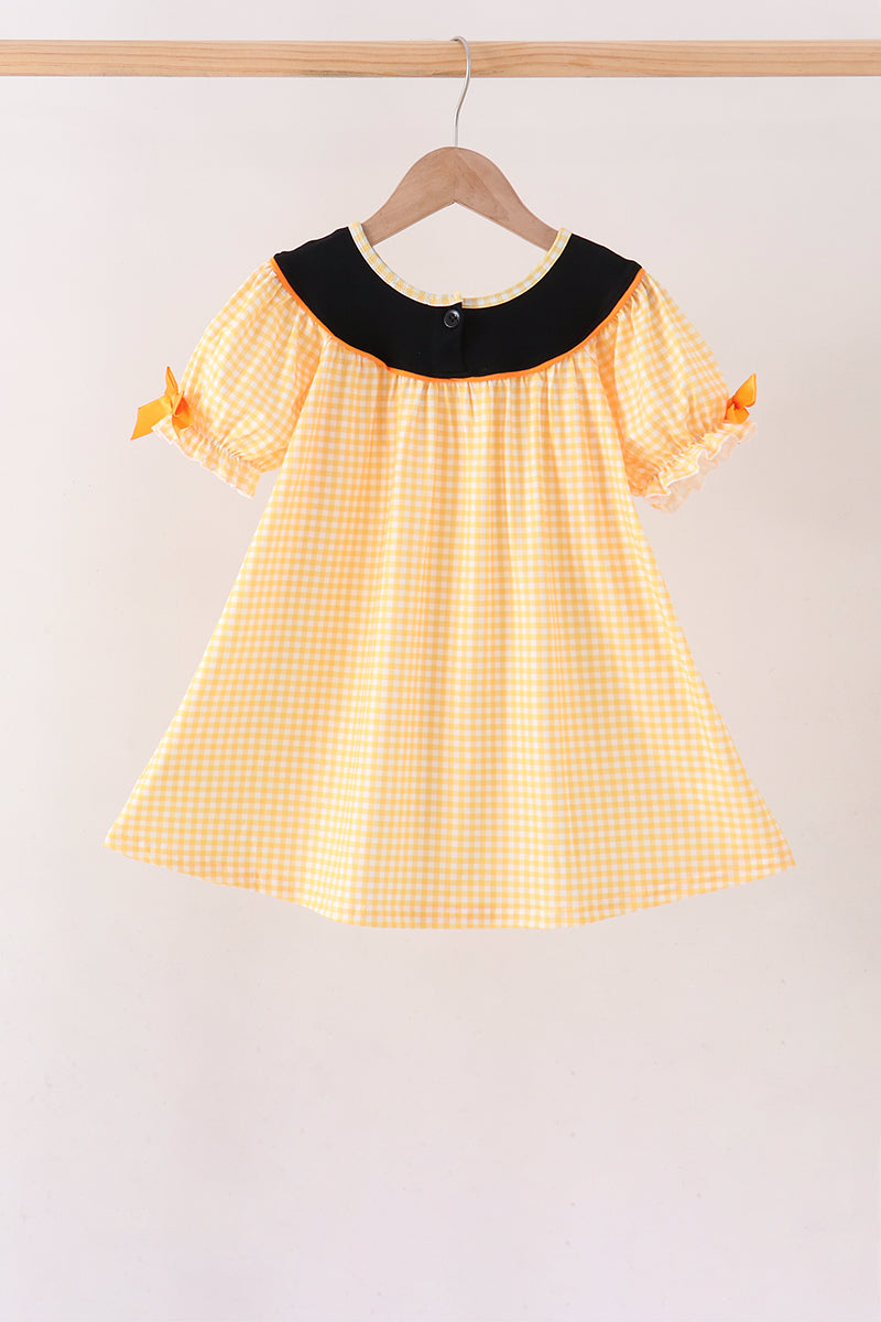 Candy Embroidery Gingham Dress