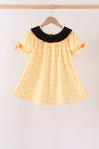 Candy Embroidery Gingham Dress
