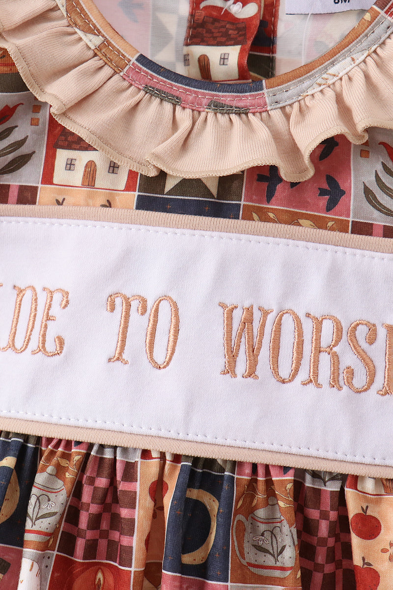 Made to Worship Embroidery Bloomer Set