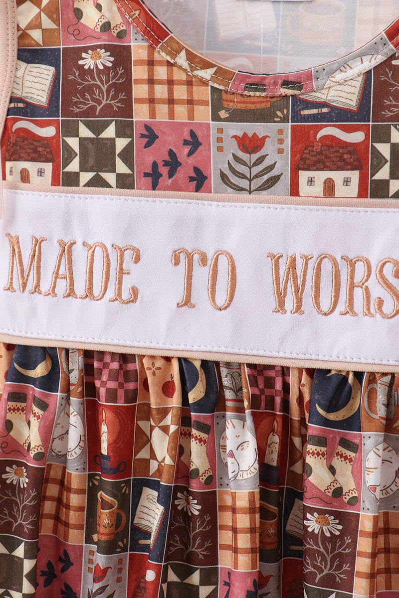 Made to Worship Embroidery Pants Set