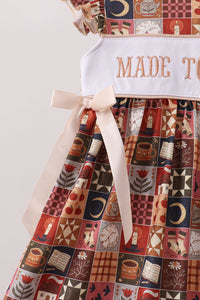 Made to Worship Embroidery Ruffle Dress