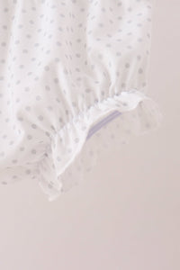 Pumpkin Bow Embroidery Ruffle Bloomer Set