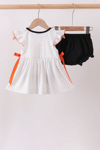 Spider Embroidery Ruffle Bloomer Set
