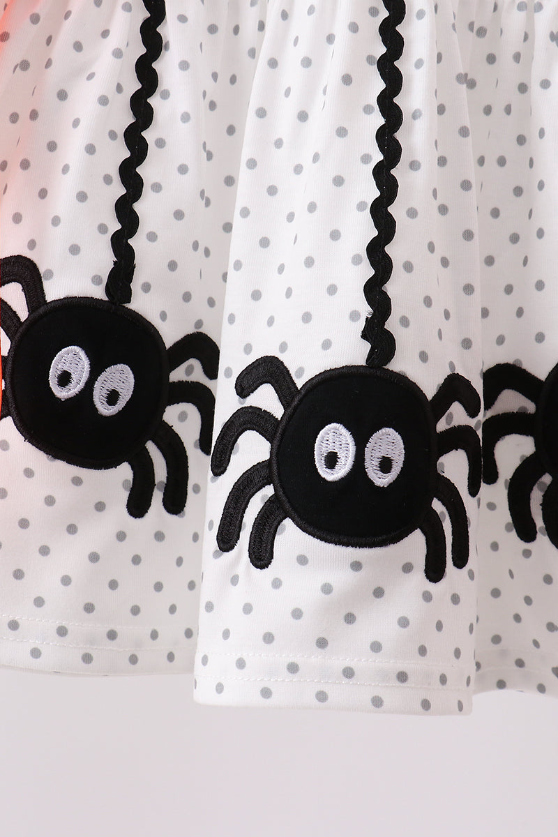 Spider Embroidery Ruffle Bloomer Set