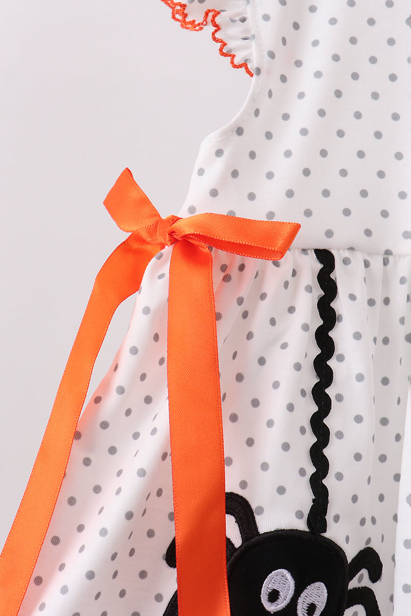 Spider Embroidery Ruffle Bloomer Set