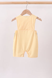Pumpkin Embroidery Gingham Jon Jon