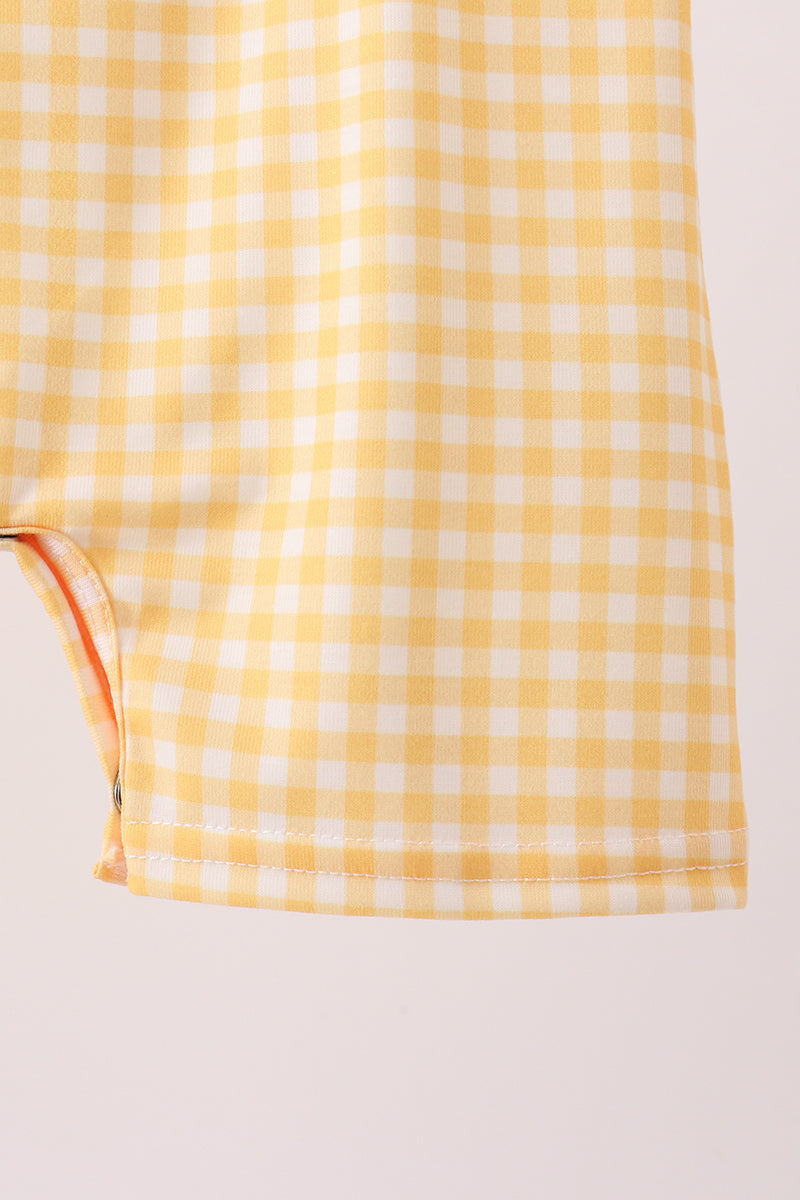 Pumpkin Embroidery Gingham Jon Jon