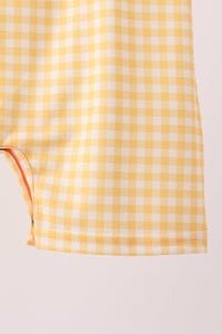 Pumpkin Embroidery Gingham Jon Jon