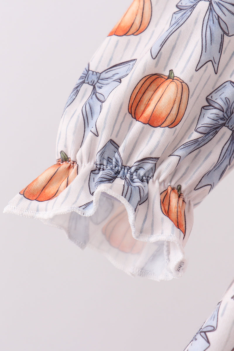 Pumpkin Smocked Pants Set