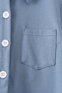 Blue Button Down Pocket Shirt
