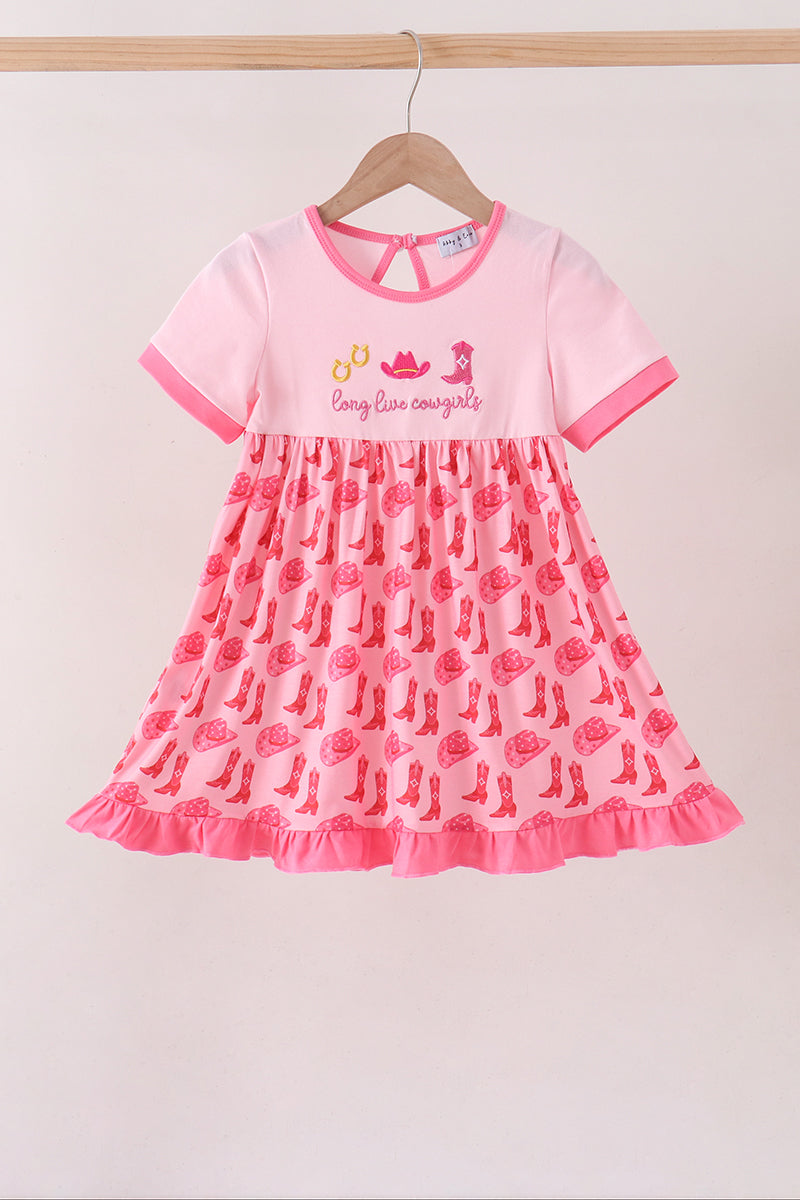 Cowgirl Boots Embroidery Dress