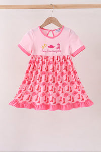 Cowgirl Boots Embroidery Dress