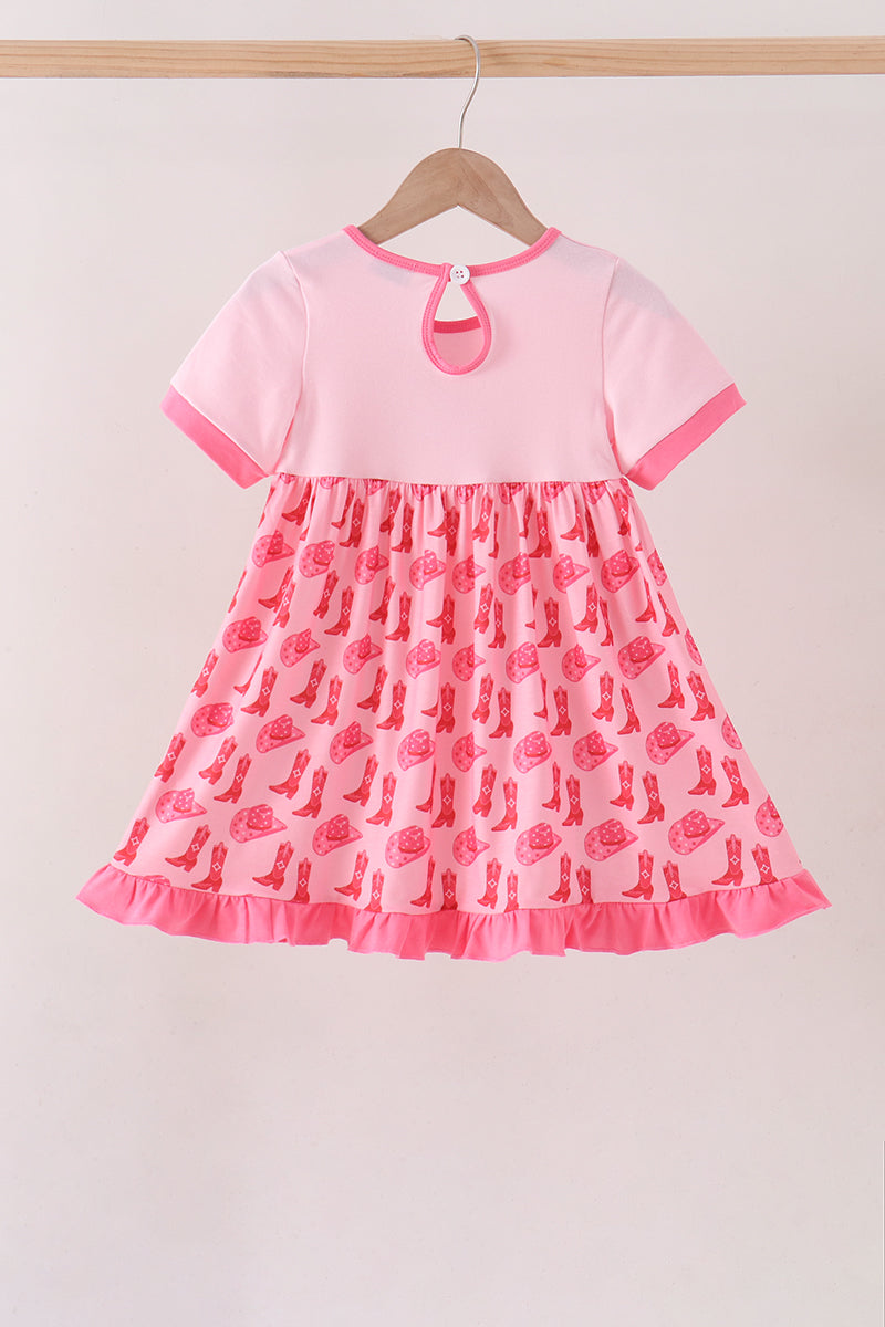 Cowgirl Boots Embroidery Dress
