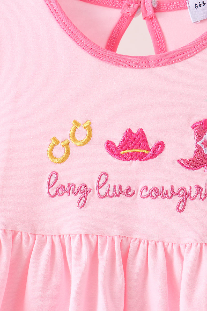 Cowgirl Boots Embroidery Dress