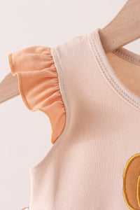 Pumpkin Embroidery Ruffle Bloomer Set