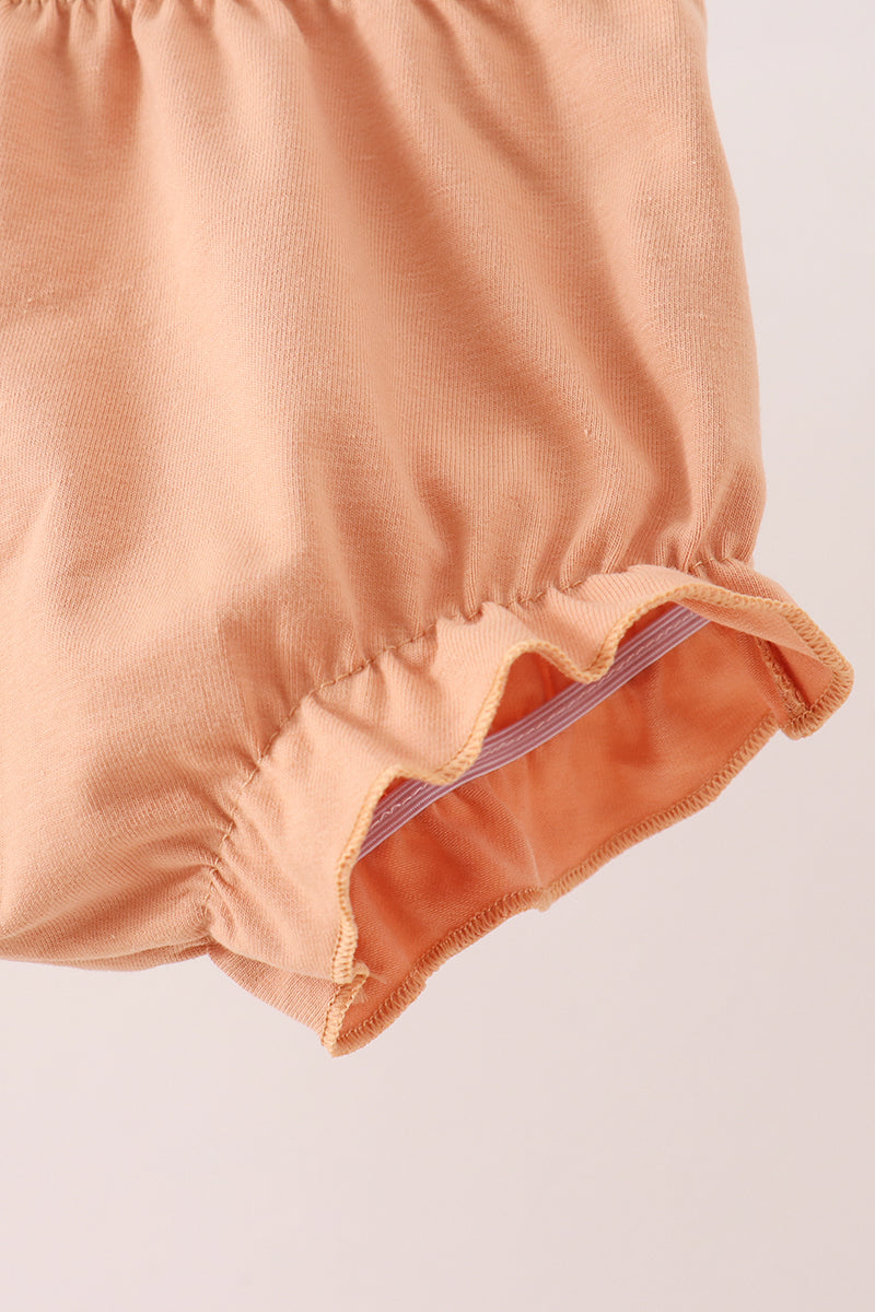 Pumpkin Embroidery Ruffle Bloomer Set