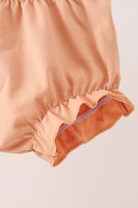 Pumpkin Embroidery Ruffle Bloomer Set