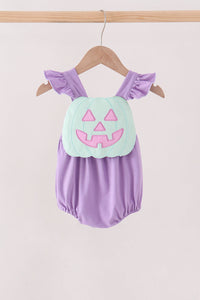 Jack-O-Lantern Applique Ruffle Bubble