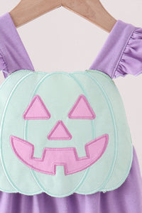 Jack-O-Lantern Applique Ruffle Bubble