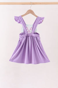 Jack-O-Lantern Applique Ruffle Dress