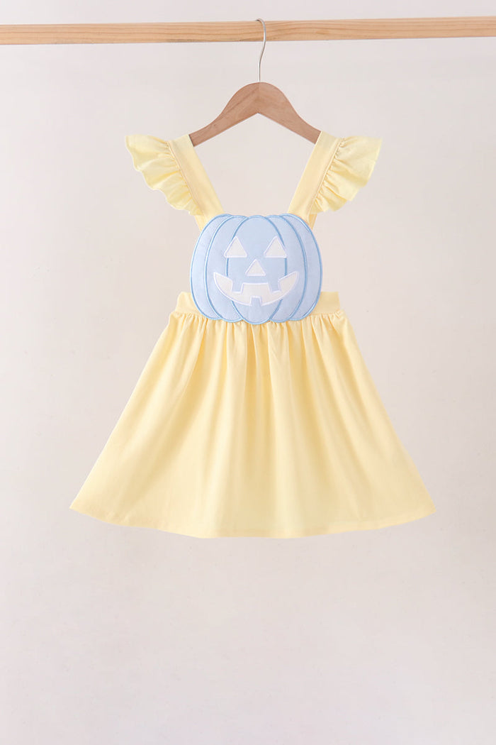 Jack-O-Lantern Applique Ruffle Dress