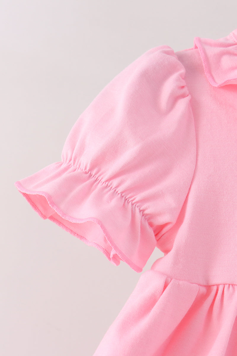 Cat Embroidery Ruffle Bloomer Set