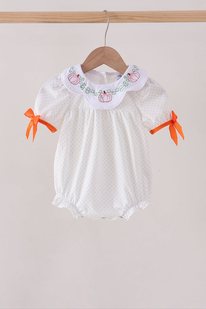 Pumpkin Bow Embroidery Bubble