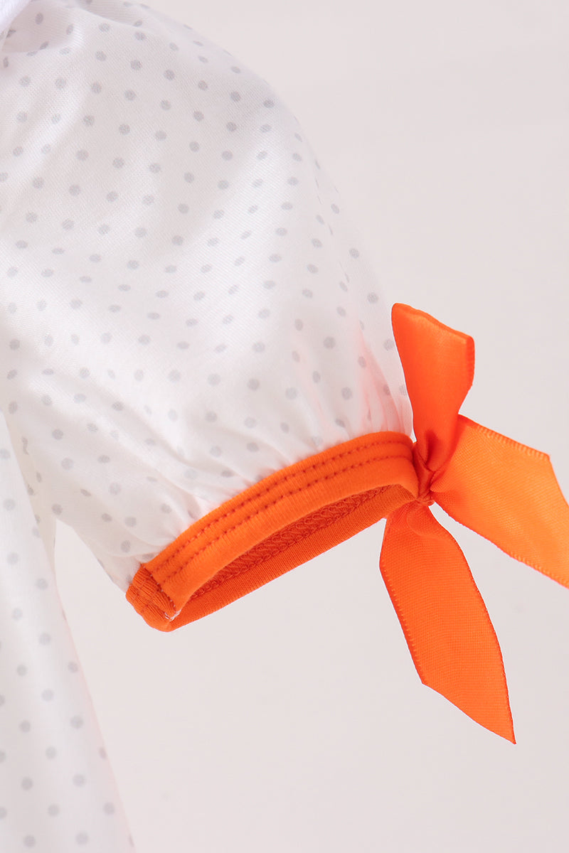 Pumpkin Bow Embroidery Bubble