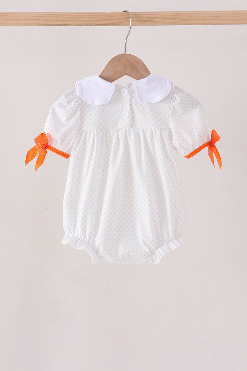 Pumpkin Bow Embroidery Bubble