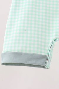 Pumpkin Embroidery Gingham Jon Jon