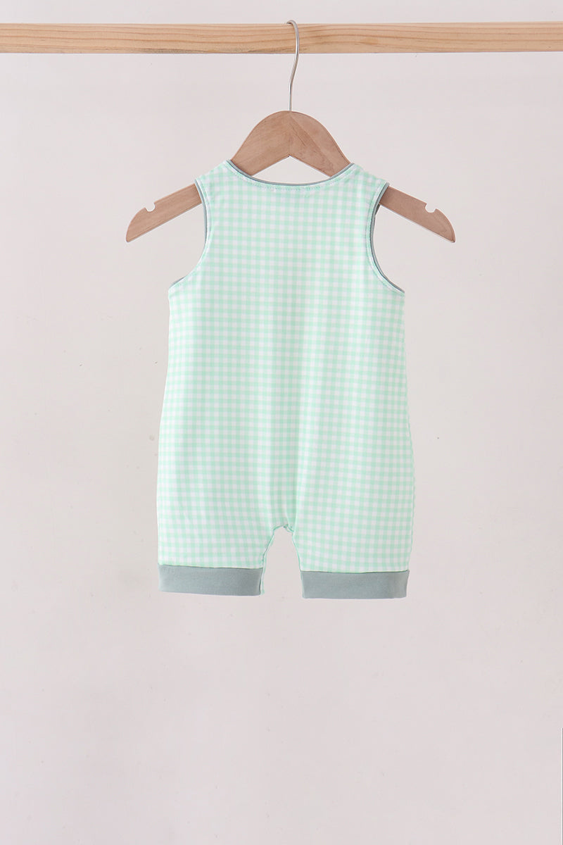 Pumpkin Embroidery Gingham Jon Jon