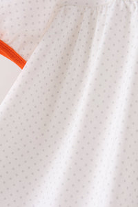 Pumpkin Bow Embroidery Pants Set
