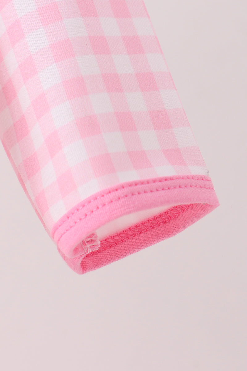 Football Smocked Gingham Bubble