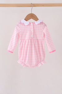 Football Smocked Gingham Bubble