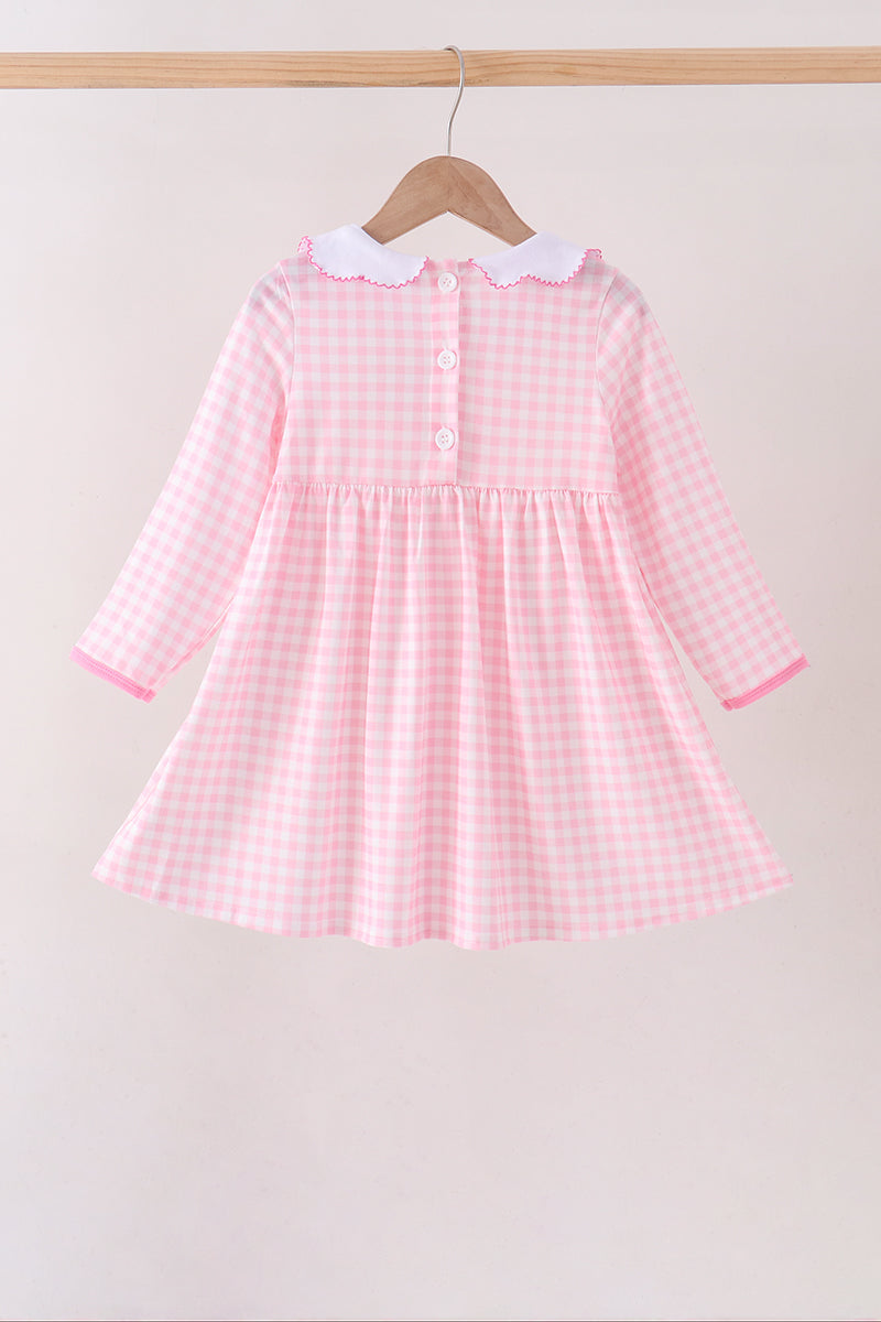 Football Smocked Gingham Dress