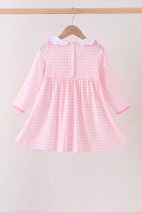 Football Smocked Gingham Dress