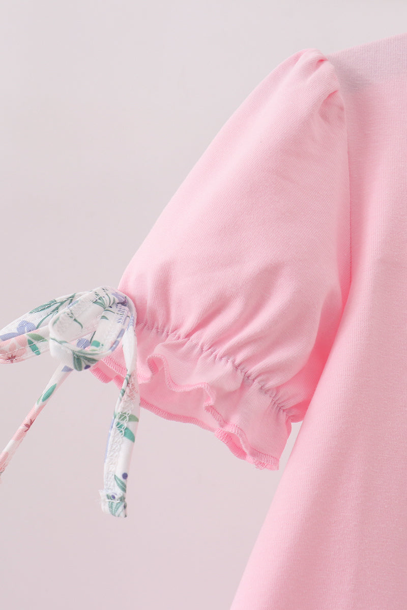 Piggy Applique Ruffle Dress