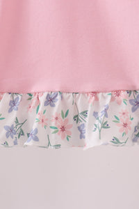 Piggy Applique Ruffle Dress