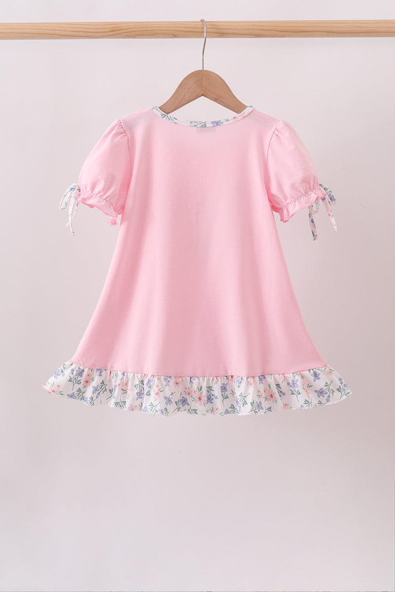 Piggy Applique Ruffle Dress