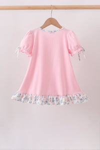 Piggy Applique Ruffle Dress