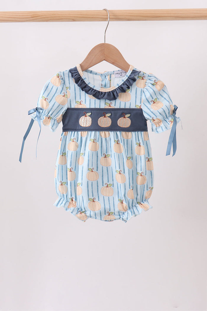 Pumpkin Embroidery Ruffle Bubble